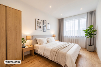 Vizualizace pokoje č. 2 - Prodej bytu 3+1 v osobním vlastnictví 70 m², Most