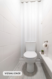 Vizualizace toalety - Prodej bytu 3+1 v osobním vlastnictví 70 m², Most