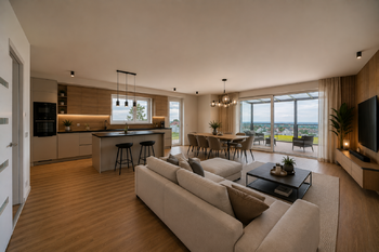vizualizace obývacího pokoje - Pronájem domu 213 m², Červené Pečky