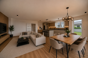vizualizace obývacího pokoje - Pronájem domu 213 m², Červené Pečky
