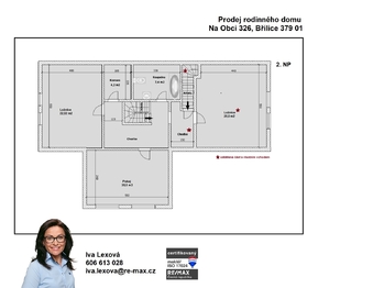 orientační půdorys 2.NP - Prodej domu 196 m², Třeboň