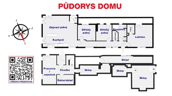 Půdorys - Prodej domu 162 m², Přestavlky
