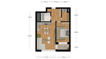 Pronájem bytu 2+kk v osobním vlastnictví 58 m², Praha 4 - Kamýk