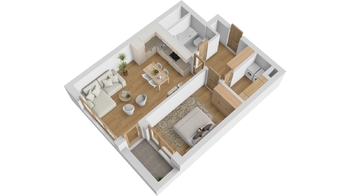 Pronájem bytu 2+kk v osobním vlastnictví 58 m², Praha 4 - Kamýk