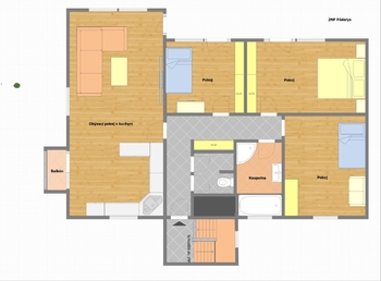 2NP: 2D půdorys - Prodej domu 285 m², Poděbrady