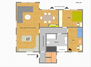 1NP: 2D půdorys - Prodej domu 285 m², Poděbrady