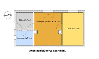 Prodej bytu 2+kk v osobním vlastnictví 45 m², Frymburk