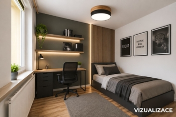 Byt 4+1 v Blatné – vizualizace - Prodej bytu 4+1 v osobním vlastnictví 74 m², Blatná