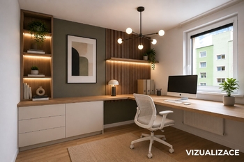 Byt 4+1 v Blatné – vizualizace - Prodej bytu 4+1 v osobním vlastnictví 74 m², Blatná