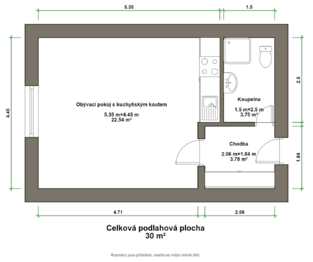 Pronájem bytu 1+kk v osobním vlastnictví 30 m², Roudnice nad Labem