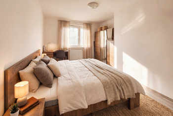 VIZUALIZACE - ložnice - Prodej bytu 2+kk v osobním vlastnictví 49 m², Praha 9 - Vysočany