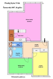Prodej bytu 3+kk v osobním vlastnictví 80 m², Kaplice