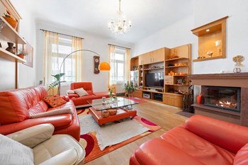 Obývací pokoj - Prodej bytu 3+1 v osobním vlastnictví 112 m², Prostějov 