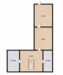 půdorys patro - Prodej domu 168 m², Strážnice
