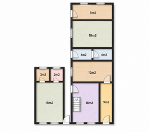 Půdorys přízemí - Prodej domu 168 m², Strážnice
