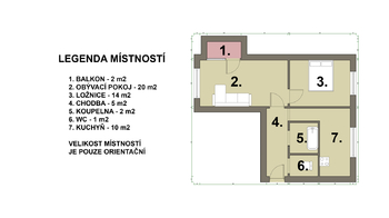 Prodej bytu 2+1 v osobním vlastnictví 52 m², Jablonec nad Nisou