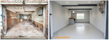 garáž nyní a po jednoduché opravě - Prodej domu 416 m², Semily