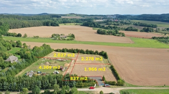 výměry - Prodej pozemku 2278 m², Lazsko