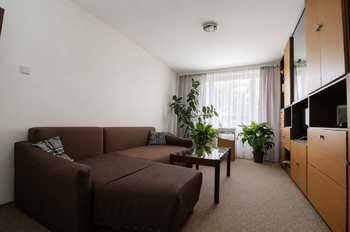 Obývací pokoj - Pronájem bytu 3+kk v osobním vlastnictví 60 m², Praha 10 - Hostivař