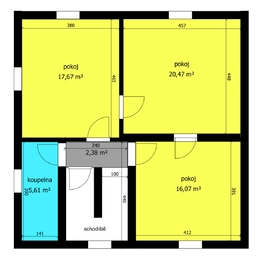 půdorys - I. patro - Prodej domu 130 m², Červené Pečky
