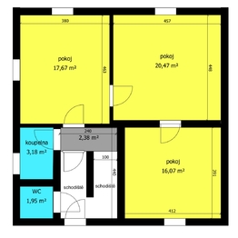 půdorys - přízemí - Prodej domu 130 m², Červené Pečky