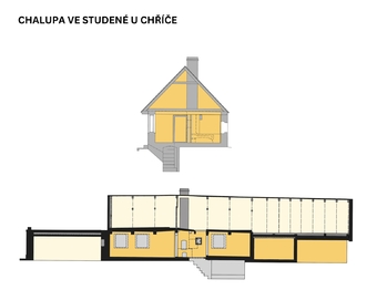 řezy objektem - Prodej chaty / chalupy 68 m², Studená