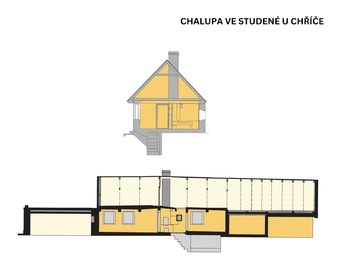 řezy objektem - Prodej chaty / chalupy 68 m², Studená
