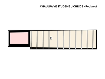 půdorys podkroví - Prodej chaty / chalupy 68 m², Studená