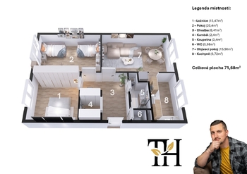 Prodej bytu 3+1 v osobním vlastnictví 72 m², Chotěboř