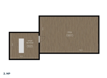 Chalupa Kasejovice – půdorys - Prodej chaty / chalupy 53 m², Kasejovice