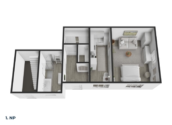 Chalupa Kasejovice – půdorys - Prodej chaty / chalupy 53 m², Kasejovice