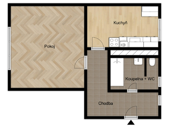 Prodej bytu 1+1 v osobním vlastnictví 43 m², Žatec