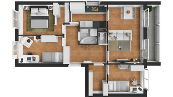 Prodej bytu 4+1 v osobním vlastnictví 78 m², Praha 9 - Újezd nad Lesy