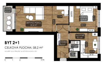 Prodej bytu 2+1 v osobním vlastnictví 58 m², Bohumín