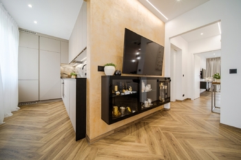 Prodej elegantního a kompletně vybaveného bytu 2+1 s balkonem, 59 m², Cihlářská čtvrť, Hodonín - Prodej bytu 2+1 v osobním vlastnictví 59 m², Hodonín
