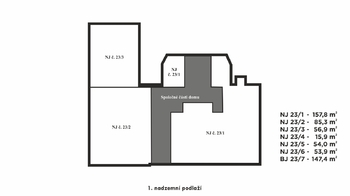1. nadzemní podlaží - Prodej restaurace 890 m², Kuřim