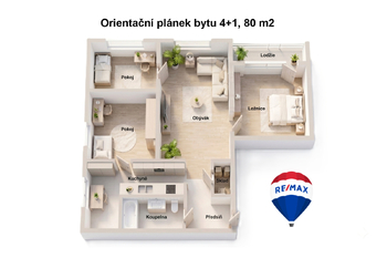 Prodej bytu 4+1 v osobním vlastnictví 80 m², Hluboká nad Vltavou