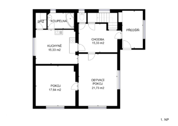 1 nadzemní podlaží - Prodej domu 150 m², Voznice
