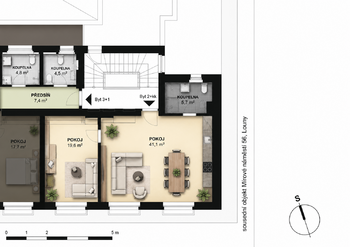 Pronájem bytu 2+kk v osobním vlastnictví 66 m², Louny