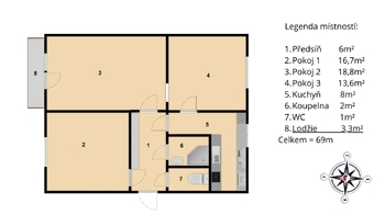 Pronájem bytu 3+1 v osobním vlastnictví 69 m², Praha 10 - Záběhlice