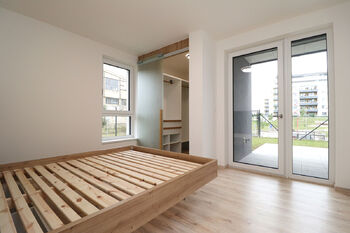 Ložnice - Pronájem bytu 2+kk v osobním vlastnictví 57 m², Praha 9 - Vysočany
