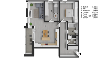 Prodej bytu 3+kk v osobním vlastnictví 76 m², Roztoky
