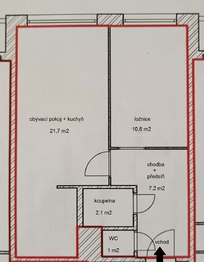 Prodej bytu 2+kk v osobním vlastnictví 43 m², Praha 5 - Motol