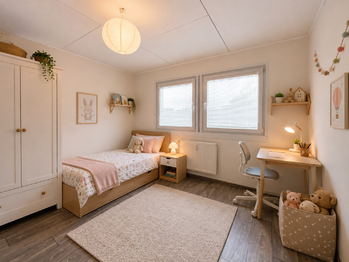 Dětský pokoj - vizualizace - Prodej bytu 3+1 v osobním vlastnictví 75 m², Trhové Sviny