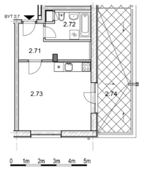 Pronájem bytu 1+kk v osobním vlastnictví 34 m², Kladno