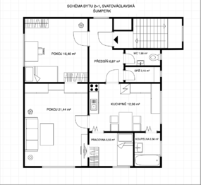 Prodej bytu 2+1 v osobním vlastnictví 72 m², Šumperk