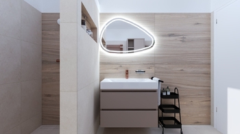 vizualizace spodní koupelna - Prodej domu 153 m², Dobříč