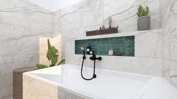 vizualizace horní koupelna - Prodej domu 153 m², Dobříč