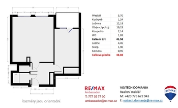 Prodej bytu 2+kk v osobním vlastnictví 42 m², Praha 9 - Černý Most