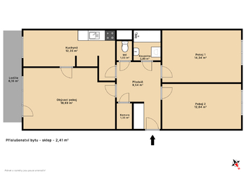Prodej bytu 3+1 v osobním vlastnictví 75 m², Praha 4 - Chodov